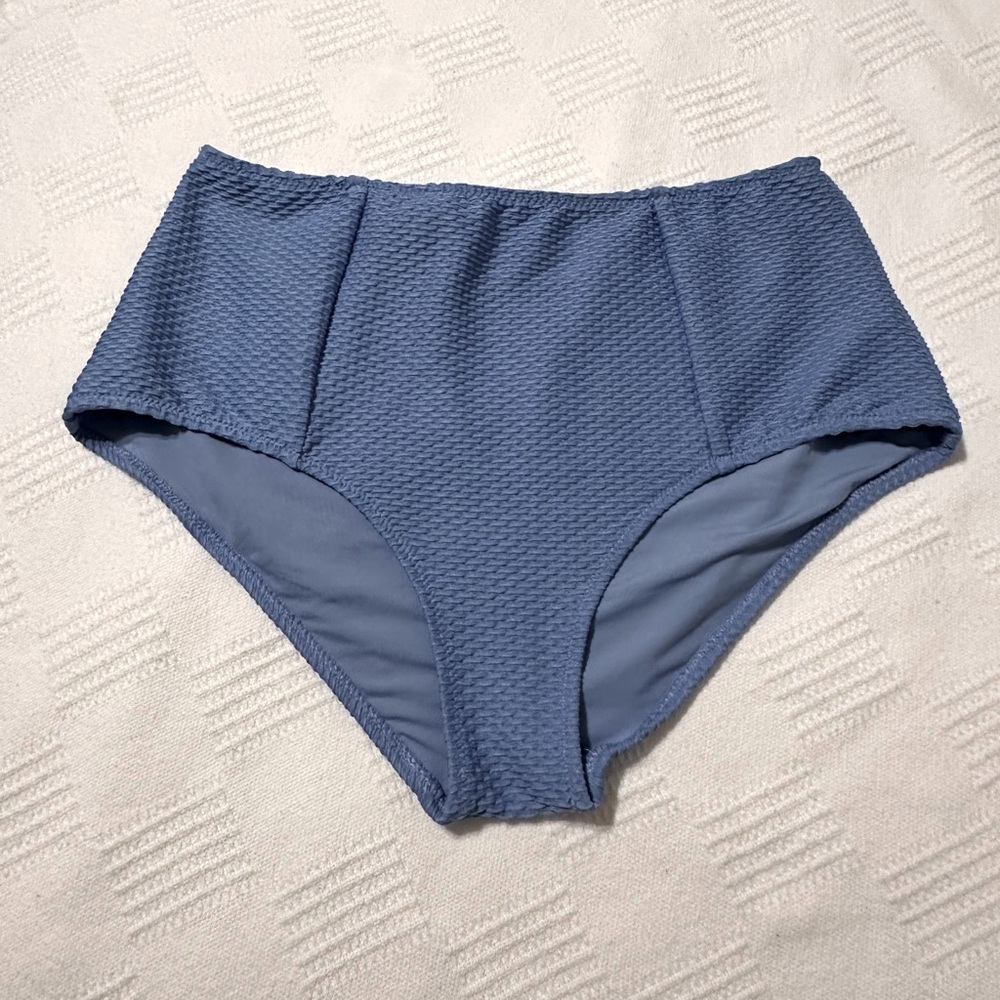 Aerie Textured High Waist Full Coverage Bikini Bottoms